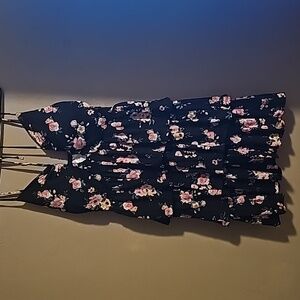 Nb black ruched halter dress